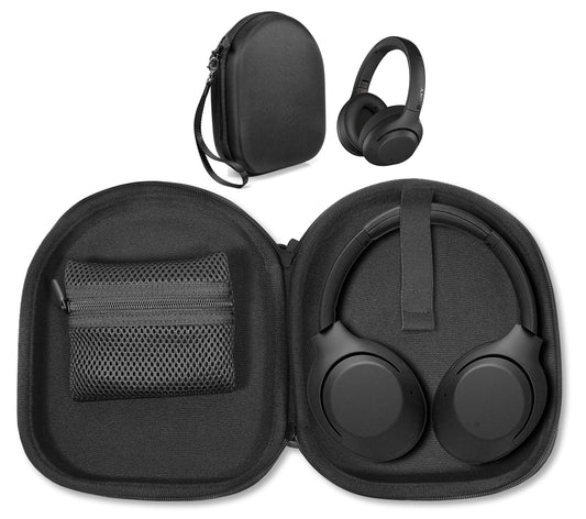 getgear Headphone Case for Sony WH-XB900N Wireless Noise Canceling Extra Bass Headphones, Removable Cable/Amplifier Pouch, Elastic Secure Strap, Removable Wrist Strap GETGEAR
