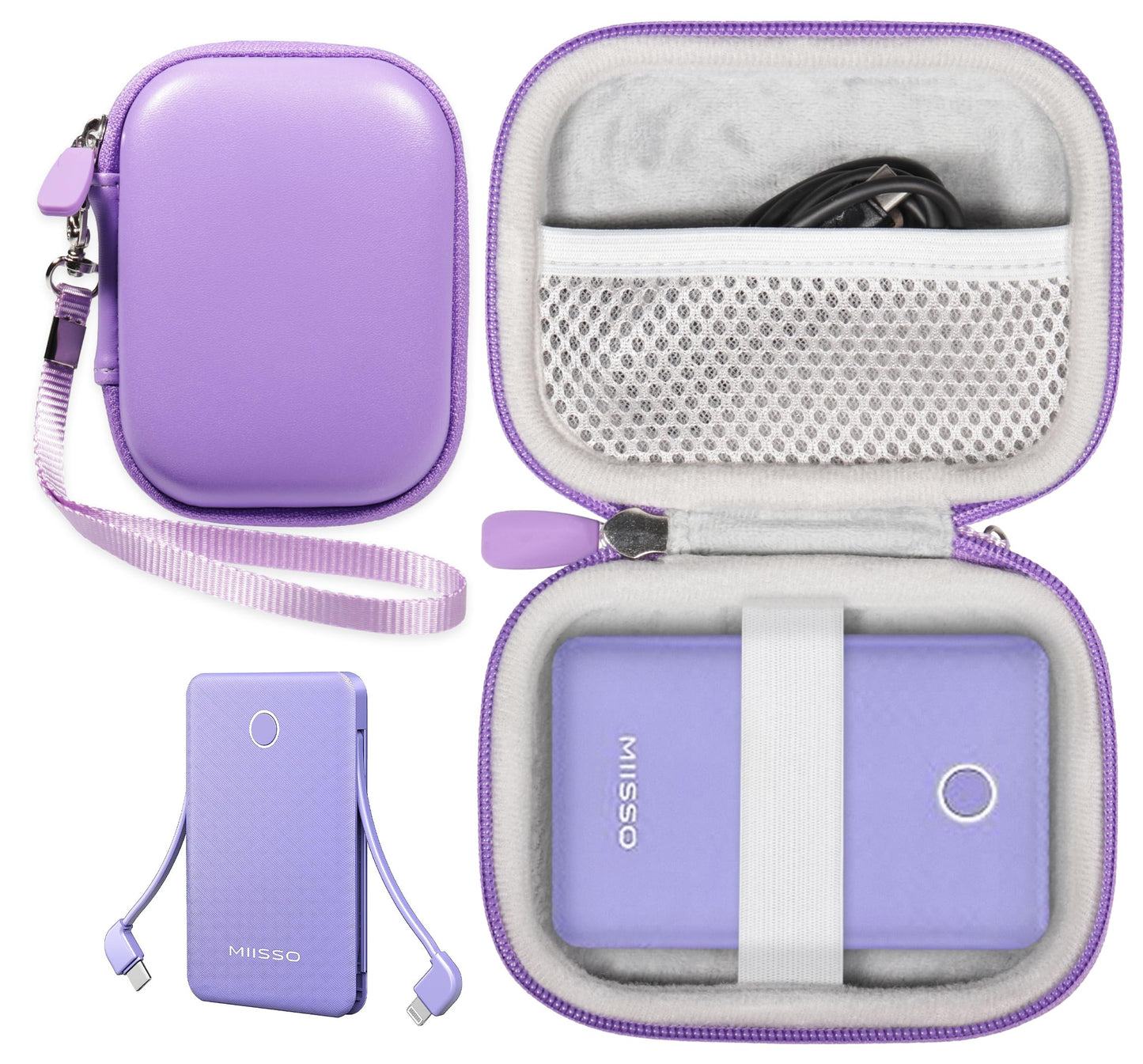 GETGEAR Case for Miisso Ultra Slim Built in Cables Power Bank GETGEAR