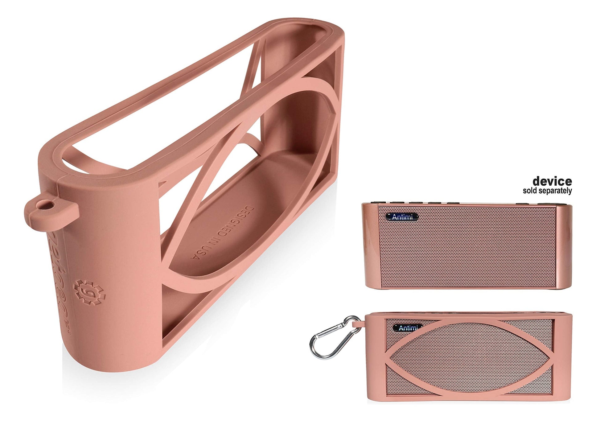 GETGEAR Customized Silicon Skin for Antimi Bluetooth Speaker,FM Radio Player,MP3 Player Stereo Portable Wireless Speaker, Shock and Shake Proof, Easy to go Carabiner GETGEAR