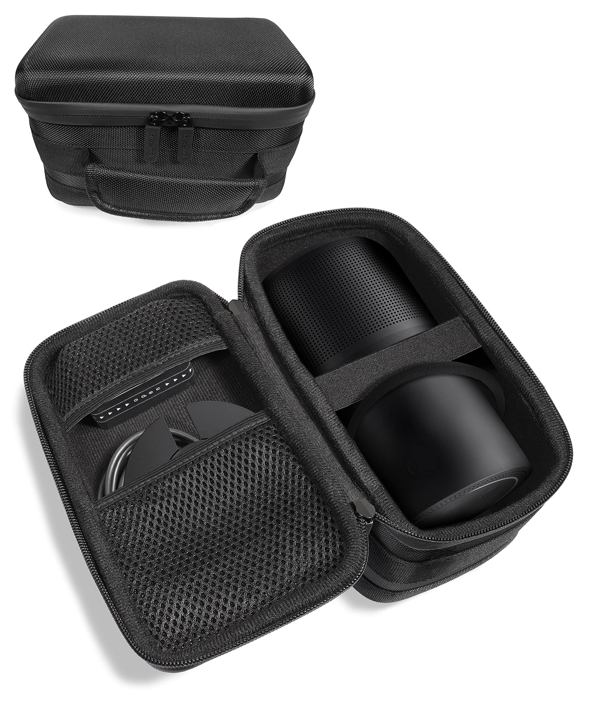 getgear Case for Bose Portable Home Speaker, Customized case with two compartments: main speaker compartment and accessories compartment, strong solid case with excellent protection and easy carrying GETGEAR