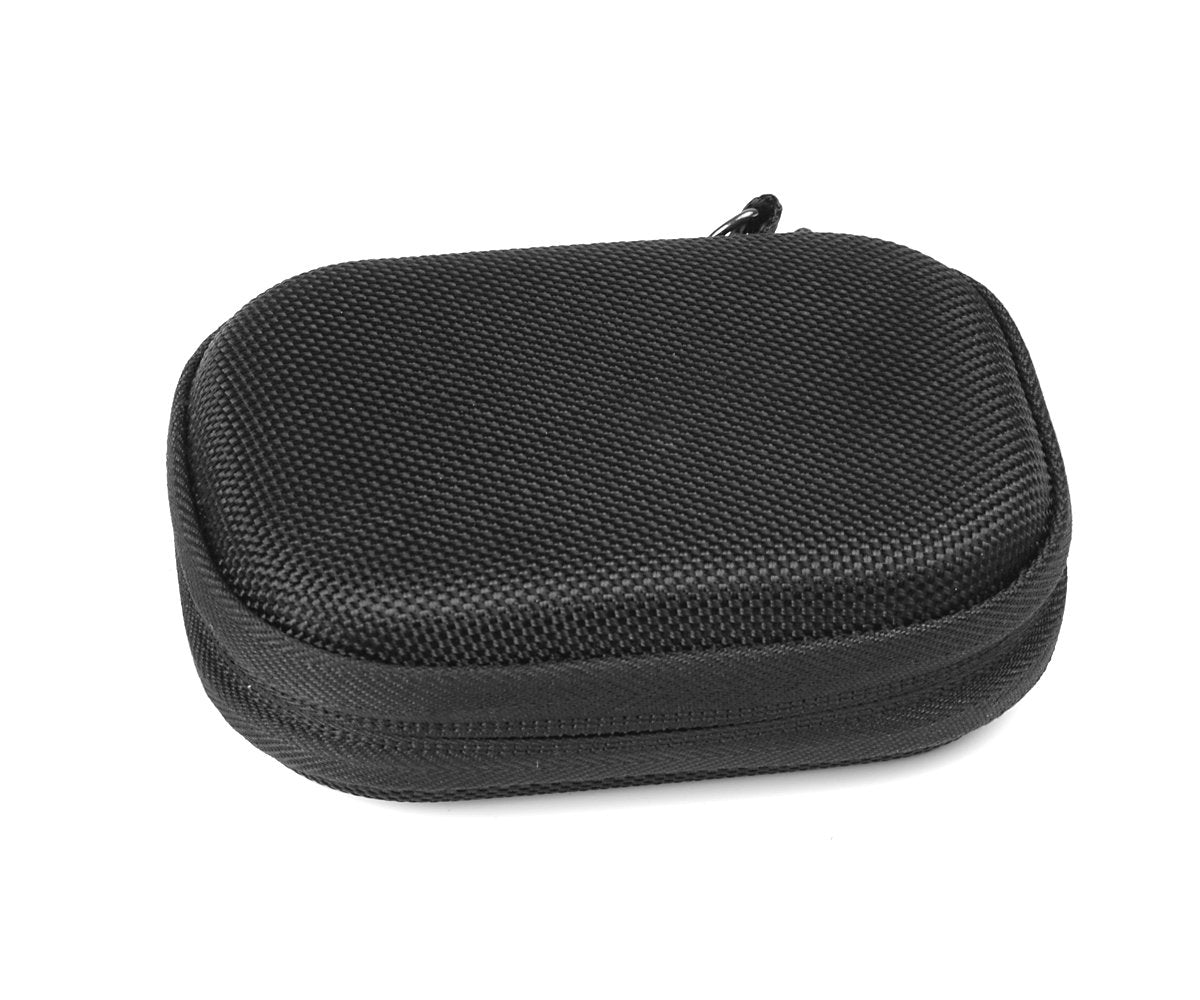 WGear Headphone Amplifier Case for FiiO A3, FiiO Q1, Creative Sound Blaster E1, E3, TOPPING NX1s, SMSL Audio Sap-5, mesh pocket for cable, fastening elastic strap, wrist strap Ballistic Black WGear