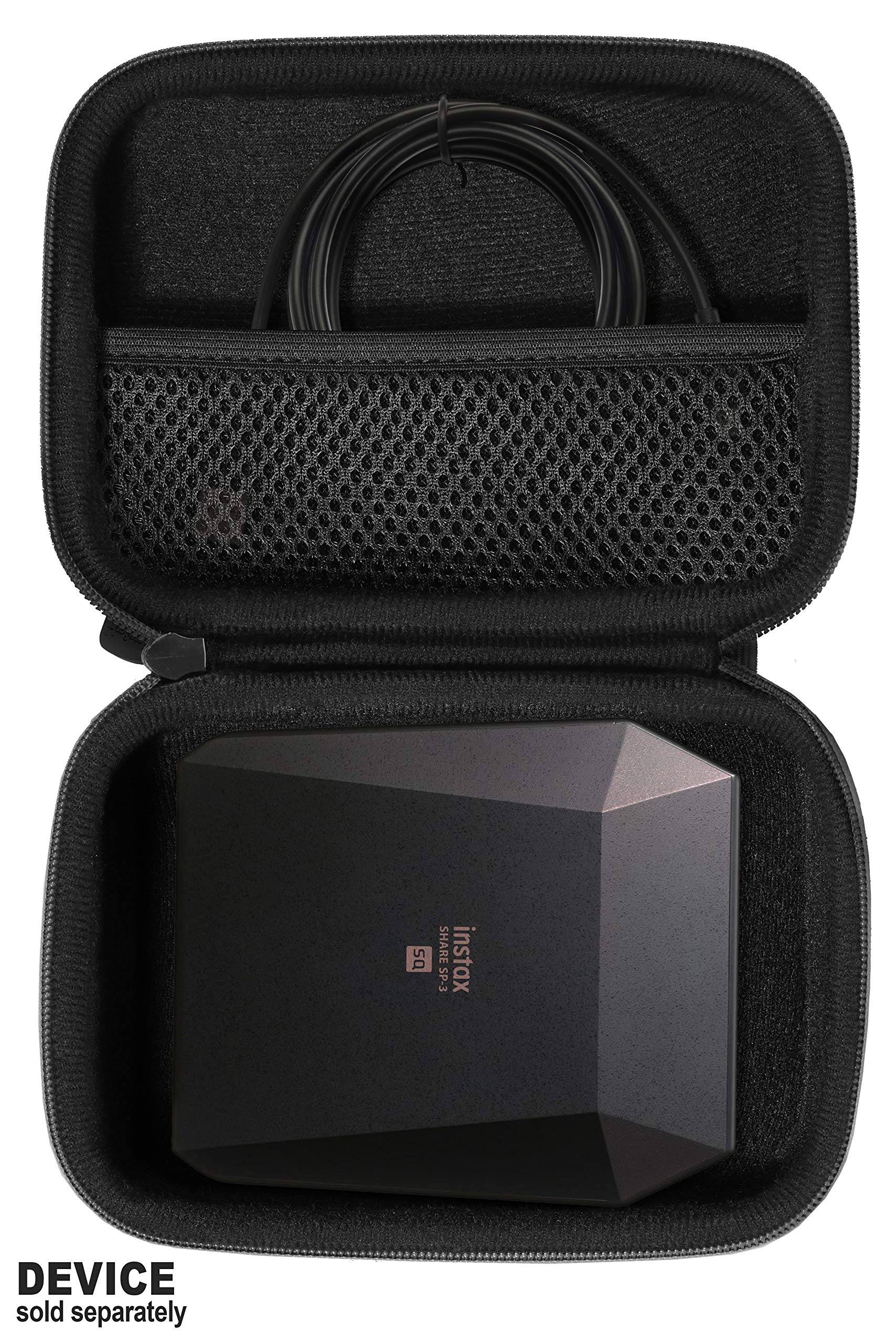Protective Case for Fujifilm Instax SP-3 Mobile Printer by WGear, Mesh Pocket for Cable and Printing Paper WGear