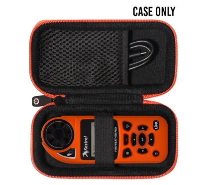 getgear Weather Meter Case for Kestrel Weather Meter Compatible with Kestrel Elite, 5700/ 5700X, 5200, 5100, 5500, 2700, 3500, 3000, 3550, 2500, 1000 (Black with Orange Zipper) GETGEAR