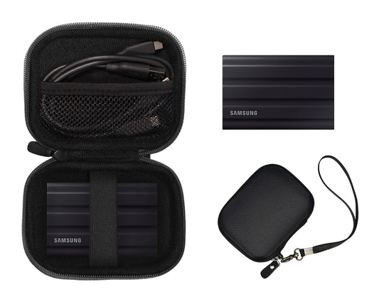 Getgear Portable SSD Case Compatible with Samsung T9 Portable SSD 4TB/ 2TB/ 1TB, T7 Shield, T7 Touch, T7 All Versions, Organizer for SSD and Cord