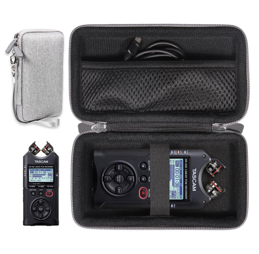 getgear Portable Recorder Case Compatible with Tascam DR-40X Four Track Handheld Recorder and USB Interface GETGEAR