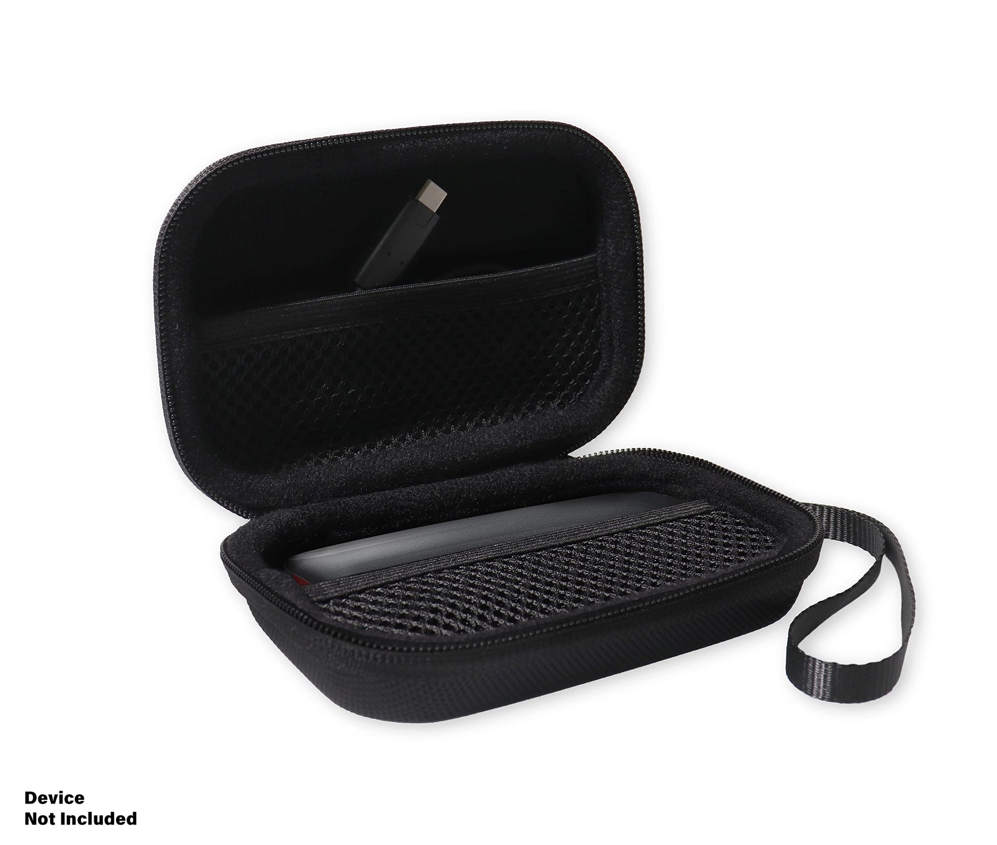 InGo Portable SSD Case - Compatible with SanDisk 1TB Extreme & Samsung X5 - Thunderbolt 3 - Carabiner, Mesh Pocket, Elastic Strap InGo