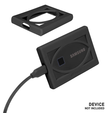 getgear Silicone Bumper for Samsung T7 Touch Portable SSD - 1TB, 2TB, 500GB, USB 3.2, Strong-Shock Absorbing, Slip-Resistant- Black GETGEAR
