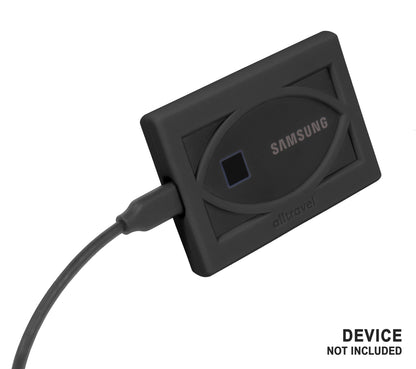 getgear Silicone Bumper for Samsung T7 Touch Portable SSD - 1TB, 2TB, 500GB, USB 3.2, Strong-Shock Absorbing, Slip-Resistant- Black GETGEAR