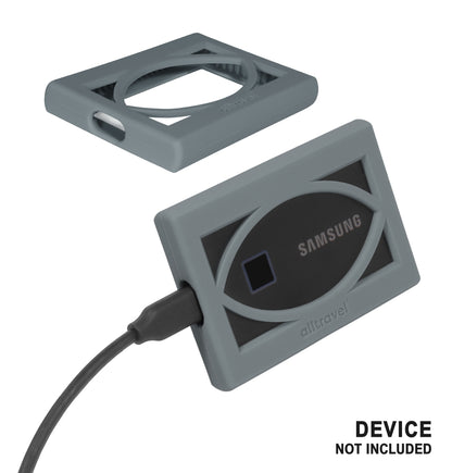 getgear Silicone Bumper for Samsung T7 Touch Portable SSD - 1TB, 2TB, 500GB, USB 3.2, Strong-Shock Absorbing, Slip-Resistant- Black GETGEAR