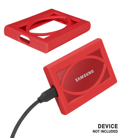 getgear Silicone Bumper for Samsung T7 Touch Portable SSD - 1TB, 2TB, 500GB, USB 3.2, Strong-Shock Absorbing, Slip-Resistant- Black GETGEAR