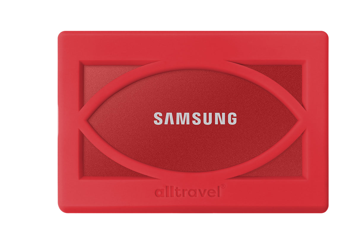 getgear Silicone Bumper for Samsung T7 Touch Portable SSD - 1TB, 2TB, 500GB, USB 3.2, Strong-Shock Absorbing, Slip-Resistant- Black GETGEAR