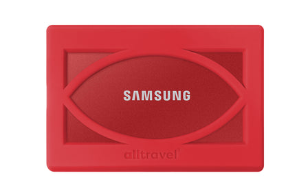 getgear Silicone Bumper for Samsung T7 Touch Portable SSD - 1TB, 2TB, 500GB, USB 3.2, Strong-Shock Absorbing, Slip-Resistant- Black GETGEAR