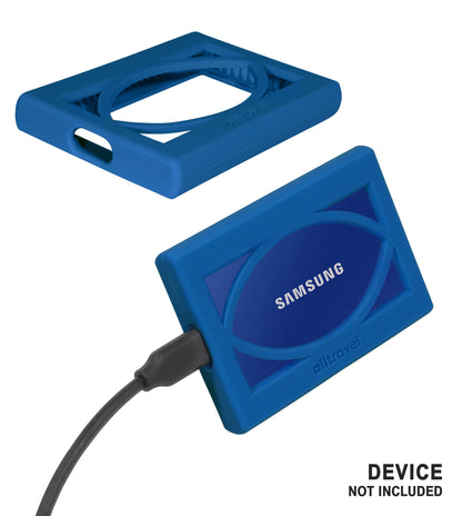 getgear Silicone Bumper for Samsung T7 Touch Portable SSD - 1TB, 2TB, 500GB, USB 3.2, Strong-Shock Absorbing, Slip-Resistant- Black GETGEAR