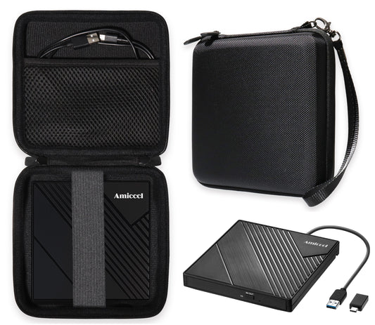 Ultra Slim Case for USB3.0, 2.0 External CD DVD Drive Burner for Cocopa, VersionTech, ZSTBT, LG8X, Dell DW316, Gipow, ROOFULL, Blingco, Havanda, JOKDEER, Aooking Tech, VicTsing, KINDEN GETGEAR