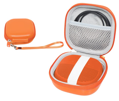 Feature Protective Case for Bose SoundLink Micro Bluetooth Speaker by WGear, Featured Design with mesh Pocket for Cable and Other Accessories, Elastic Strap to Secure Device WGear