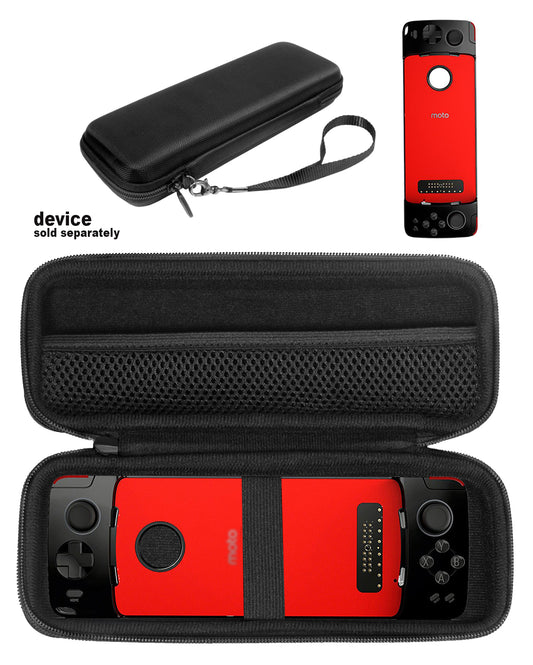 WGear Protective Case for Gamepad Moto Z, Base with Elastic Secure Strap for Gamepad and mesh Pocket in lid for Moto Z, All in one case Solution, Easy to Carry, Good Protection GETGEAR