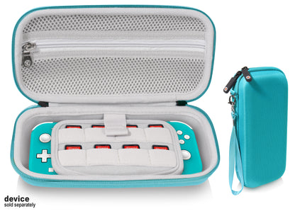 GETGEAR Case for Nintendo Switch Lite, divide panel for extra Screen protection, Switch Game card holders, mesh accessory pocket (Yellow) GETGEAR