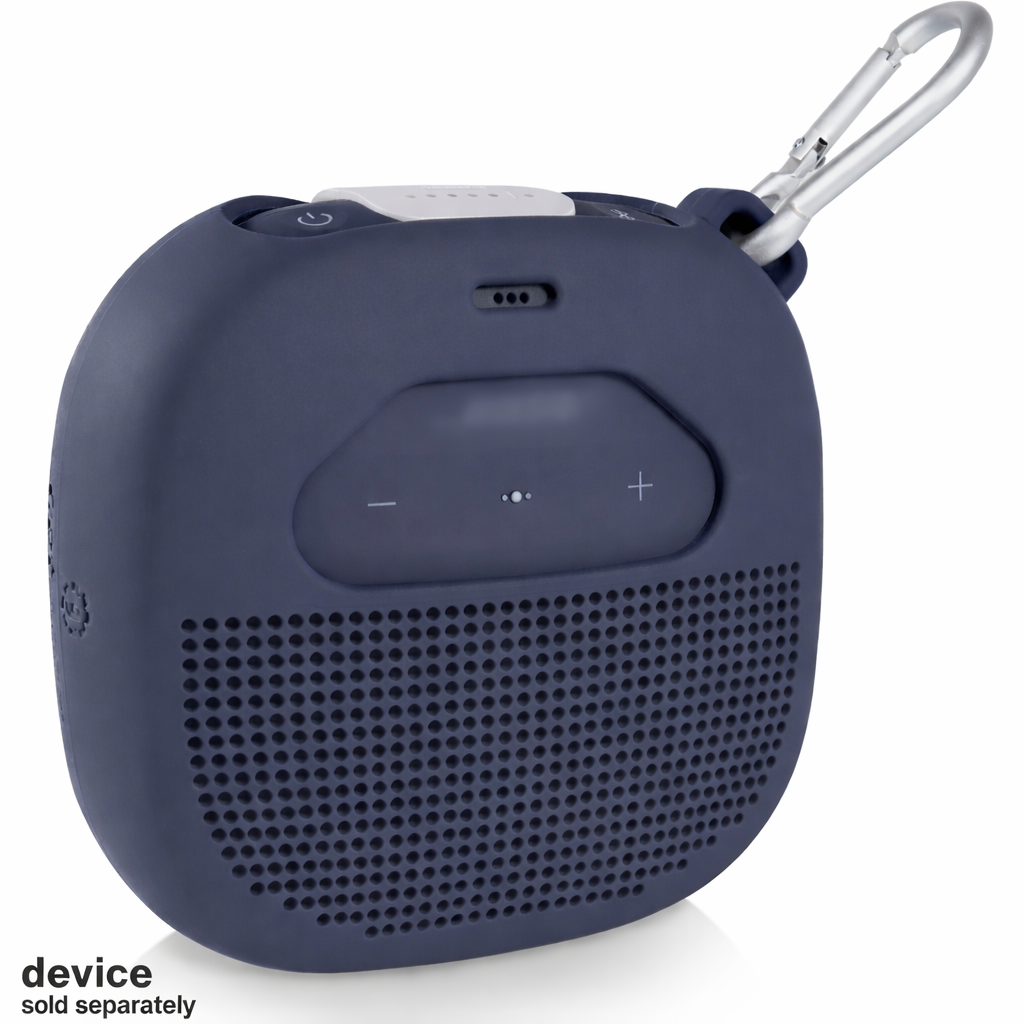 Feature Protective Case for Bose SoundLink Micro Bluetooth Speaker by WGear, Featured Design with mesh Pocket for Cable and Other Accessories, Elastic Strap to Secure Device WGear