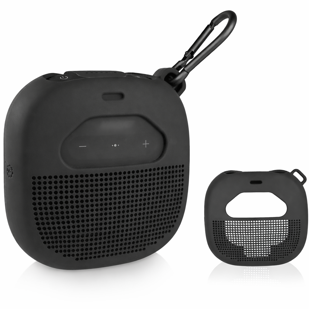 Feature Protective Case for Bose SoundLink Micro Bluetooth Speaker by WGear, Featured Design with mesh Pocket for Cable and Other Accessories, Elastic Strap to Secure Device WGear