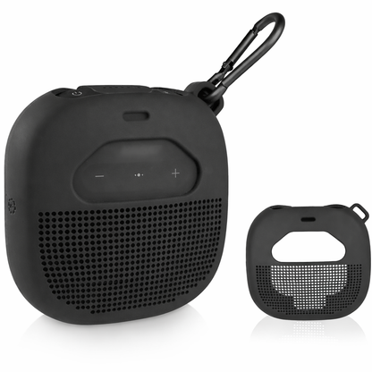 Feature Protective Case for Bose SoundLink Micro Bluetooth Speaker by WGear, Featured Design with mesh Pocket for Cable and Other Accessories, Elastic Strap to Secure Device WGear
