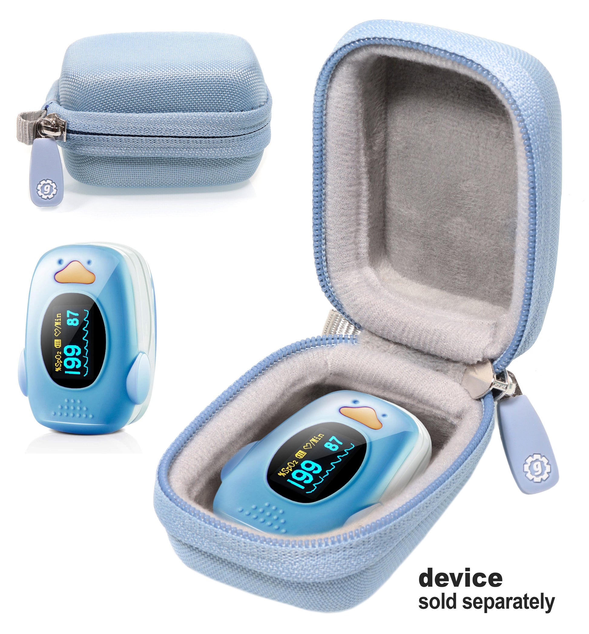 GETGEAR Fingertip Pulse Oximeter Case for Zacurate Pro 500DL, 500BL, Childrend, Facelake FL400 t. FL350, CMS500DA, mibest, Innovo Deluxe, Santamedical, ANKOVO, CONTEC, Metene GETGEAR