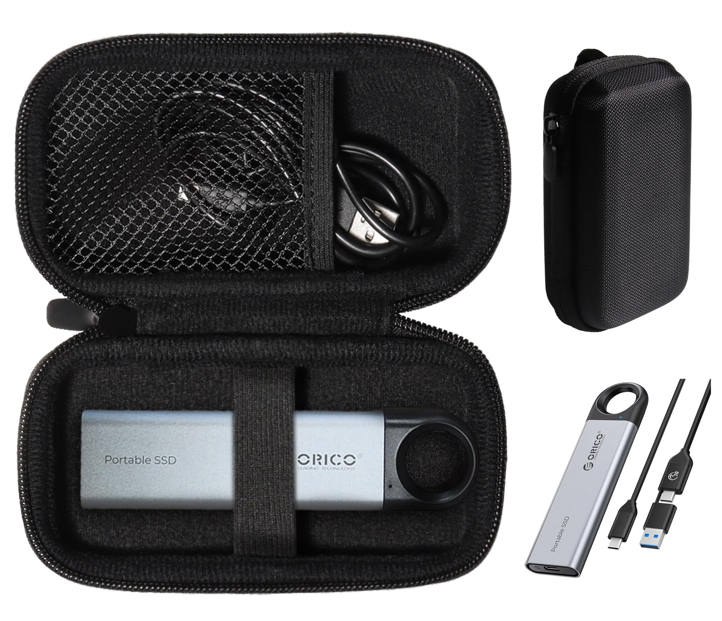 Getgear Portable Case Compatible with ORICO External SSD 1TB, 2TB, 256GB, 512GB GETGEAR