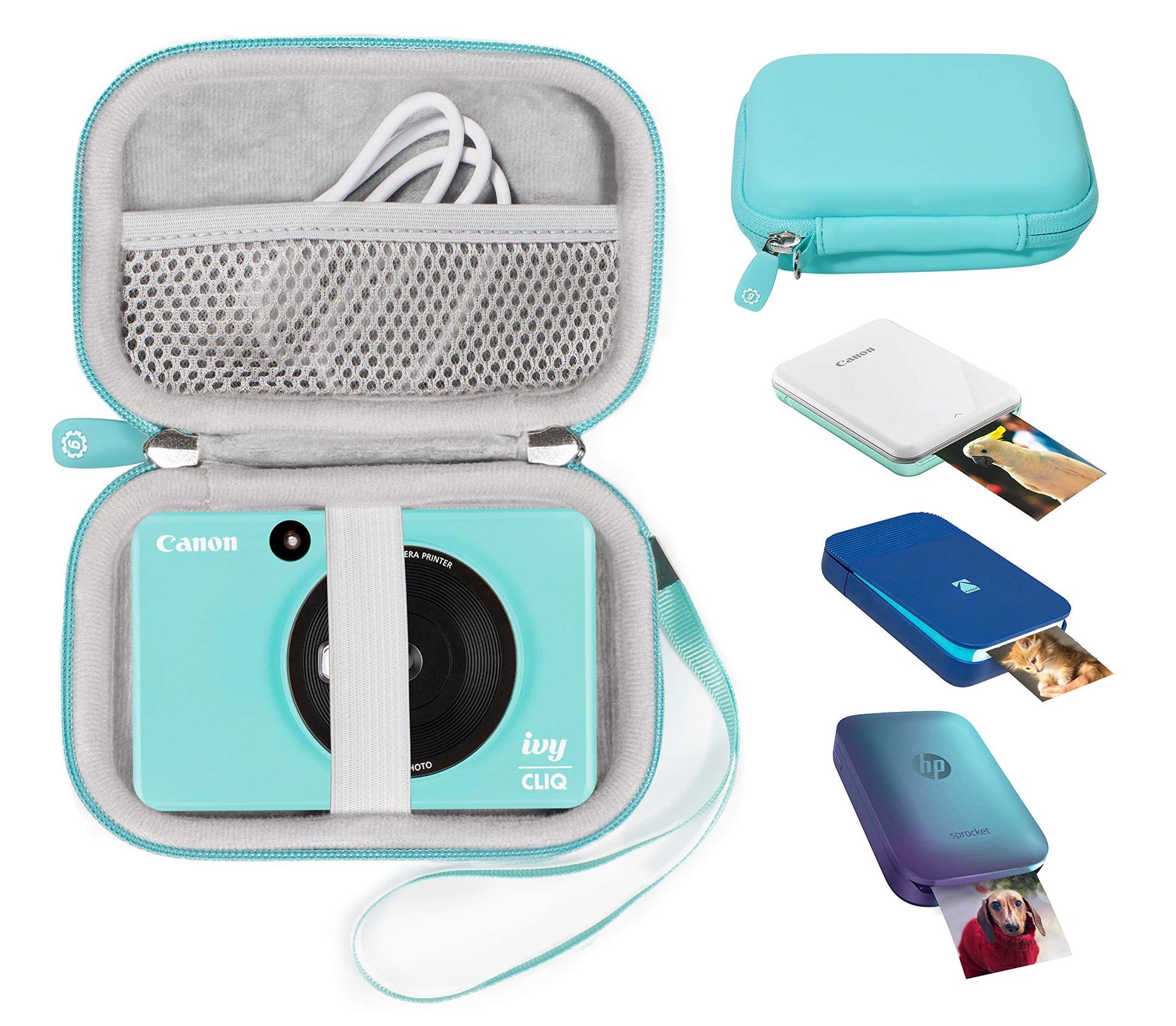 GETGEAR Protective case for Instant Print Digital Camera and Instant Printer Like Canon Ivy CLIQ+, CLIQ, Mobile Printer, Kodak Smile, HP Sprocket GETGEAR