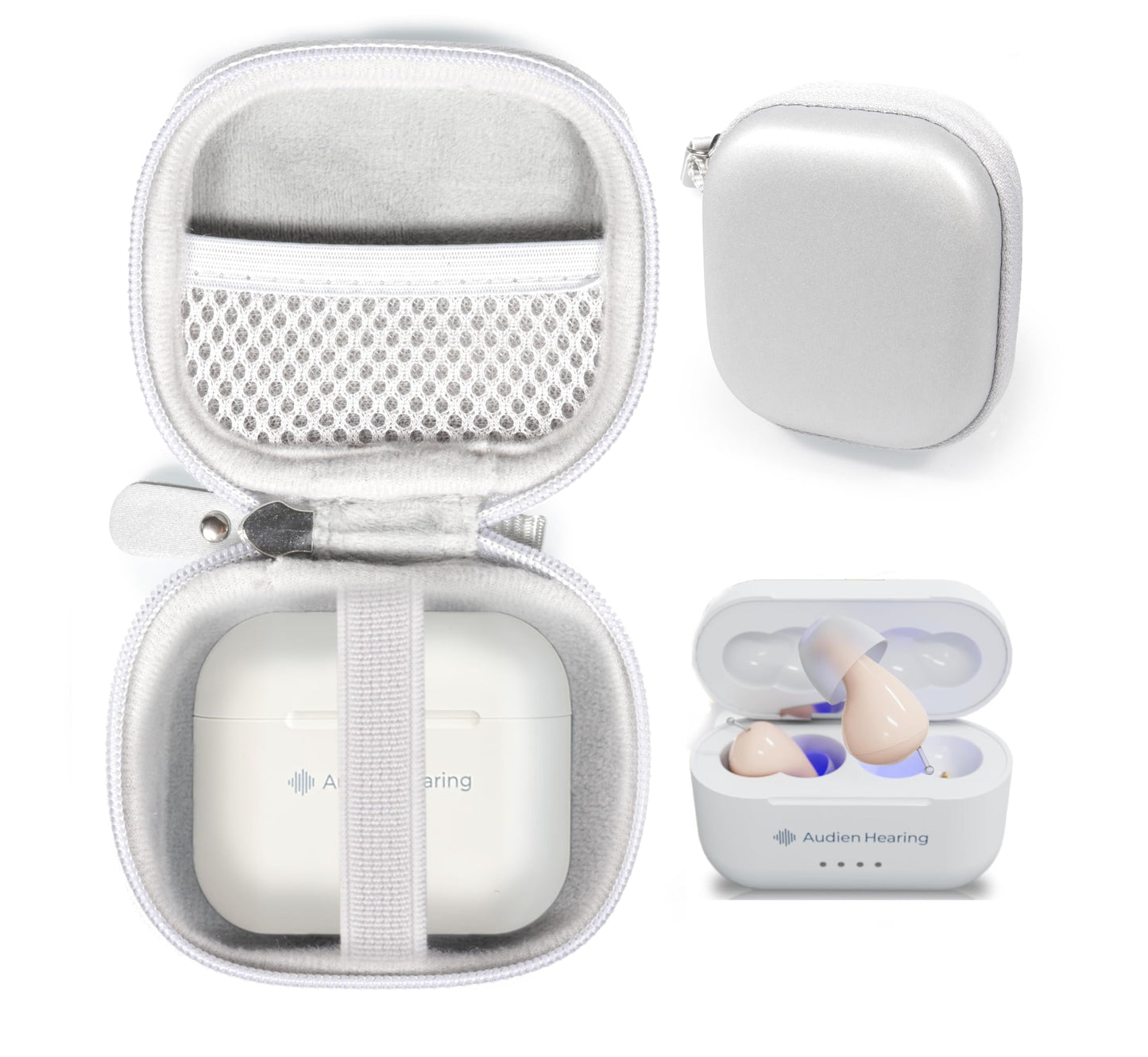 getgear Protective Case for Hearing Aid Compatible with Audien Atom PRO 2 Wireless Rechargeable OTC Hearing Aid GETGEAR
