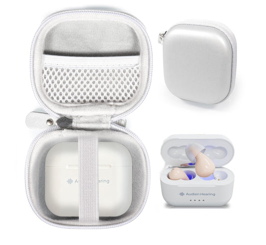 getgear Protective Case for Hearing Aid Compatible with Audien Atom PRO 2 Wireless Rechargeable OTC Hearing Aid GETGEAR