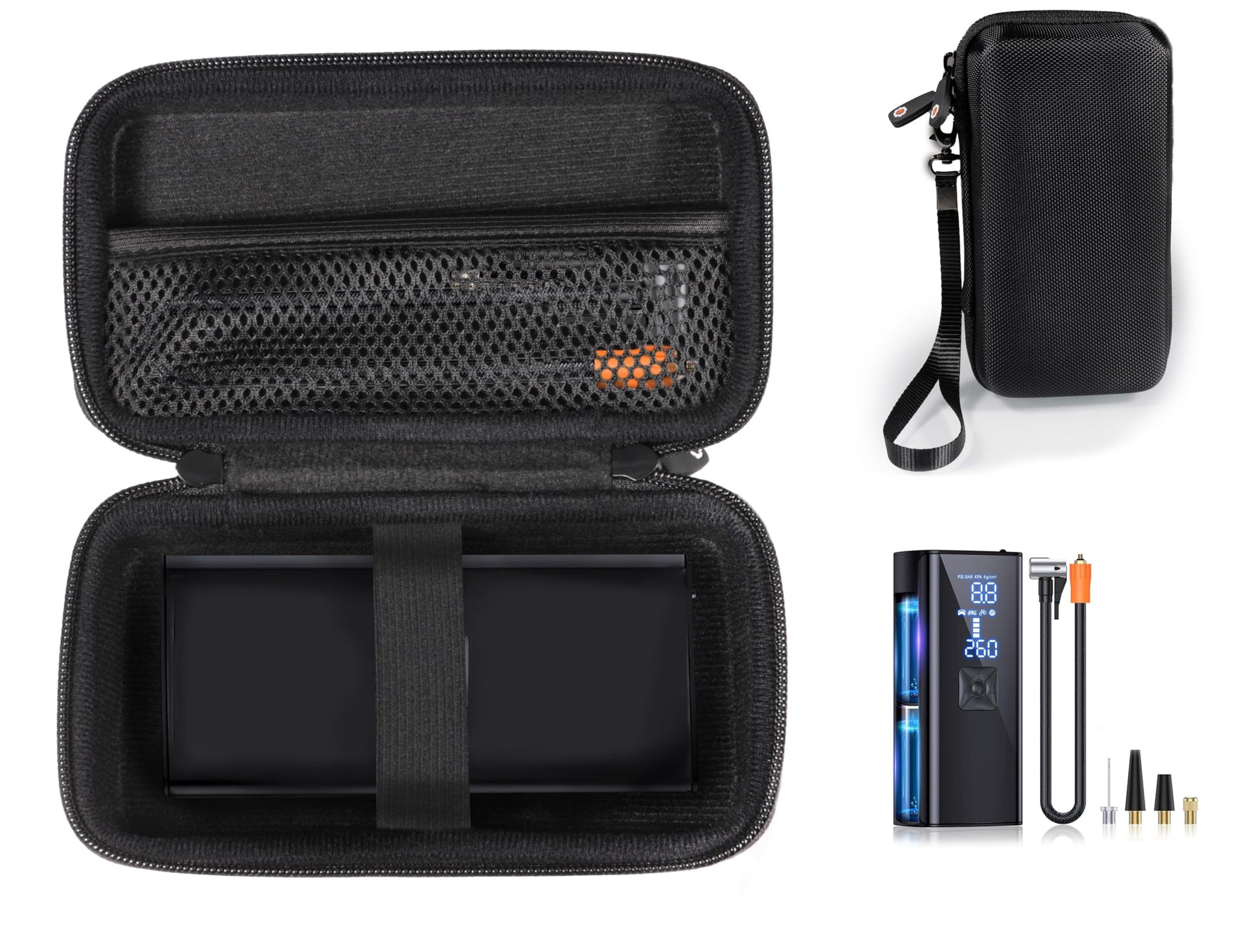 getgear Portable Tire Inflator Case compatible with ILTIDE Tire Inflator Portable Air Compressor, 150PSI Portable Air Pump, smart slimp travel organizer GETGEAR