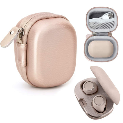 Rose Gold Protective Case for Bang & Olufsen Beoplay E8 2.0 True Wireless Earbuds, Customized case for True Wireless Earbuds Charging case, mesh Accessory Pocket, Elastic Security Elastic Strap GETGEAR