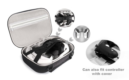 getgear VR Headset Case for Compatible with Meta Quest 3 / 3S, Portable Travel organier for VR and Controllers with Shoulder Strap, Also fits for Meta Quest 2, Oculus Quest 3, Vision Pro GETGEAR