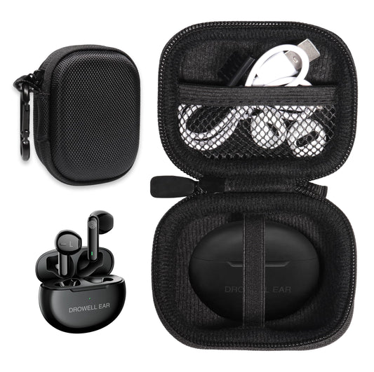getgear Hearing Aids Case for DROWELL EAR Hearing Aids, Hearing Aids for Seniors Rechargeable with Noise Cancelling Hearing Amplifiers, Strong Mini Case with Mesh pocket GETGEAR