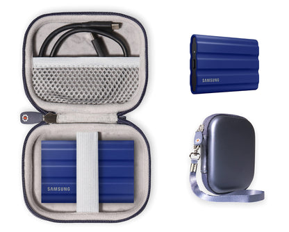 Getgear Portable SSD Case Compatible with Samsung T9 Portable SSD 4TB/ 2TB/ 1TB, T7 Shield, T7 Touch, T7 All Versions, Organizer for SSD and Cord