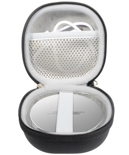 WGear Original Designed Case for Bose Wireless Noise-Masking Sleepbuds, Secure and Easy to use Protective Strap, Mesh Pocket for Cable, Compact and Strong case with Detachable Strap, Black WGear