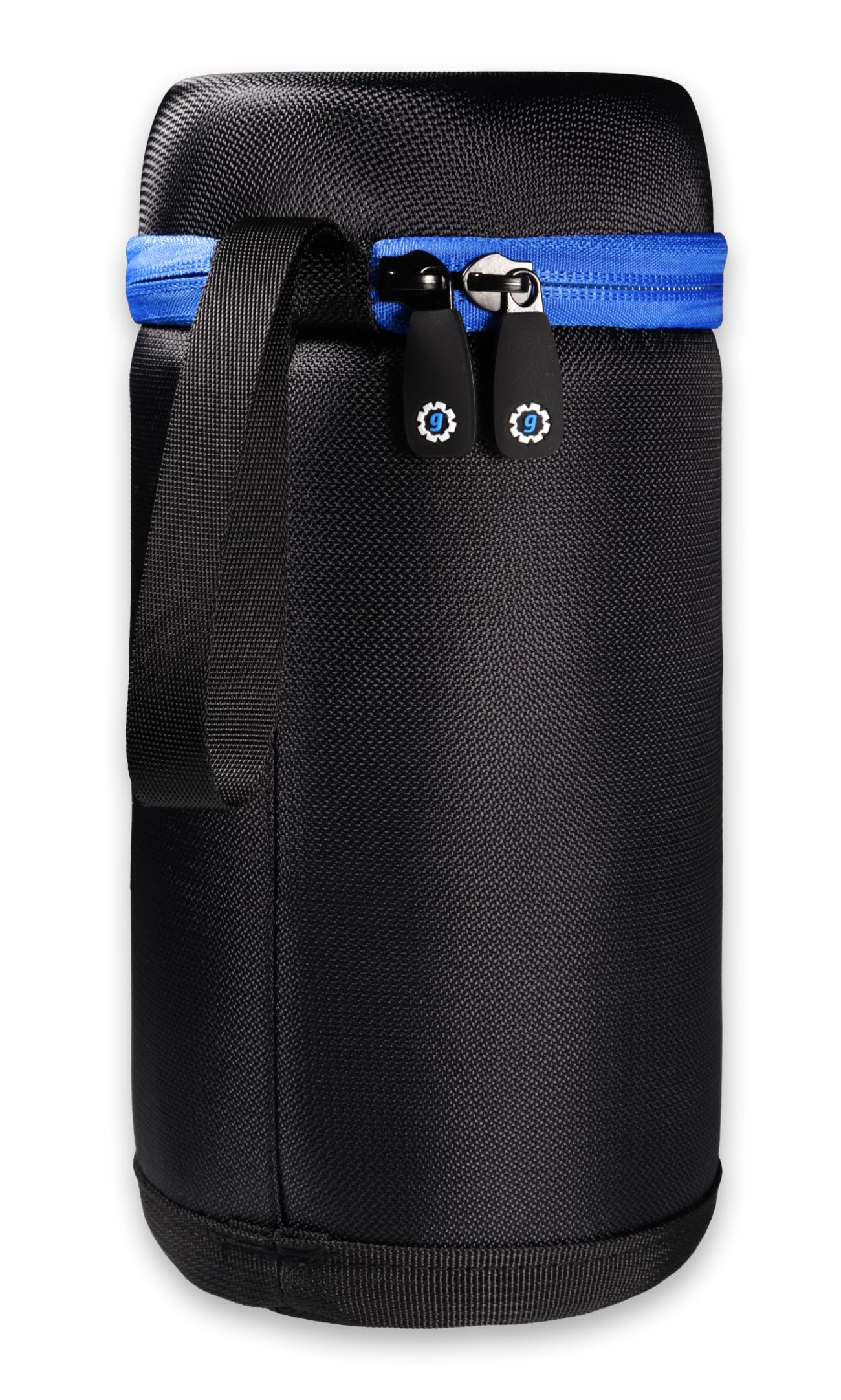 WGear Semi-Hard Lense Case for DSLR Camera Lens (Canon, Nikon, Sony, Pentax, Olympus, Panasonic,etc), Medium Size with Carabiner, Lens Cleaning Wipe (Black Medium) WGear