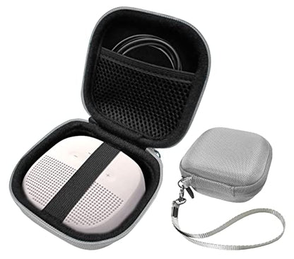 Feature Protective Case for Bose SoundLink Micro Bluetooth Speaker by WGear, Featured Design with mesh Pocket for Cable and Other Accessories, Elastic Strap to Secure Device WGear