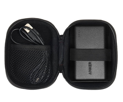 WGear Feature Designed Semi-Hard Case for Anker PowerCore 10000 Portable Charger Exter Batteries, mesh Pocket for Cable, Fastening Elastic Strap, Wrist Strap Ballistic Red WGear
