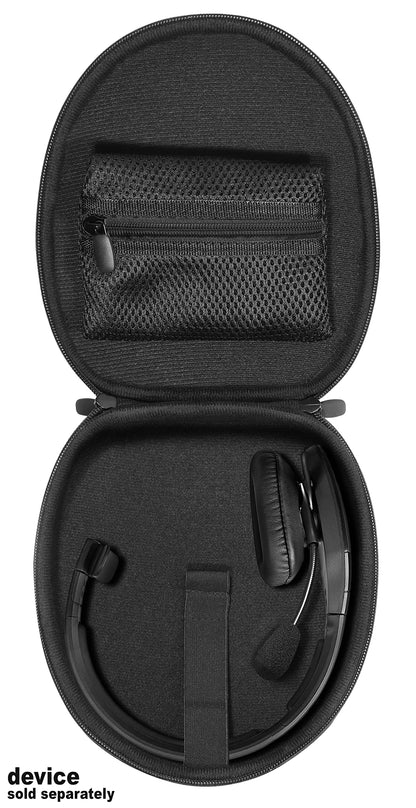 Headset Case for VXI BlueParrott B450-XT, B450-XT -204010-C, B350-XT, B250-XTS, C400-XT, Mesh Pocket for Cable, Amplifier and Other Accessories, Detachable Wrist Strap WGear