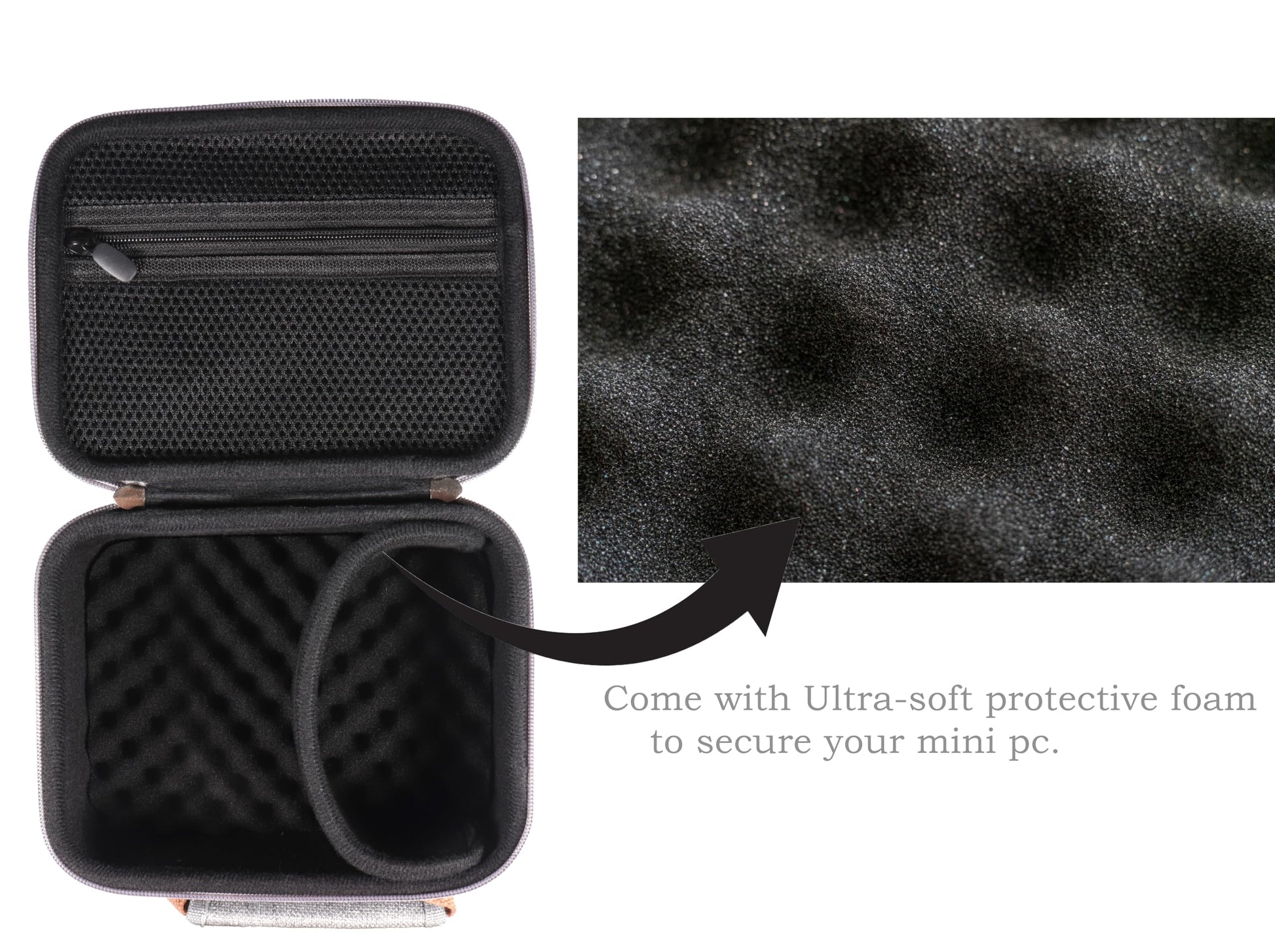 GETGEAR Mini PC Case compatible with KAMRUI GK3 Plus Mini PC, AK1PLUS, AK2 PLUS, AK1 PRO, KAMRUI Mini PC Razen 7 5700U also fits for Beelink SER 6 MAX, SER7 GETGEAR