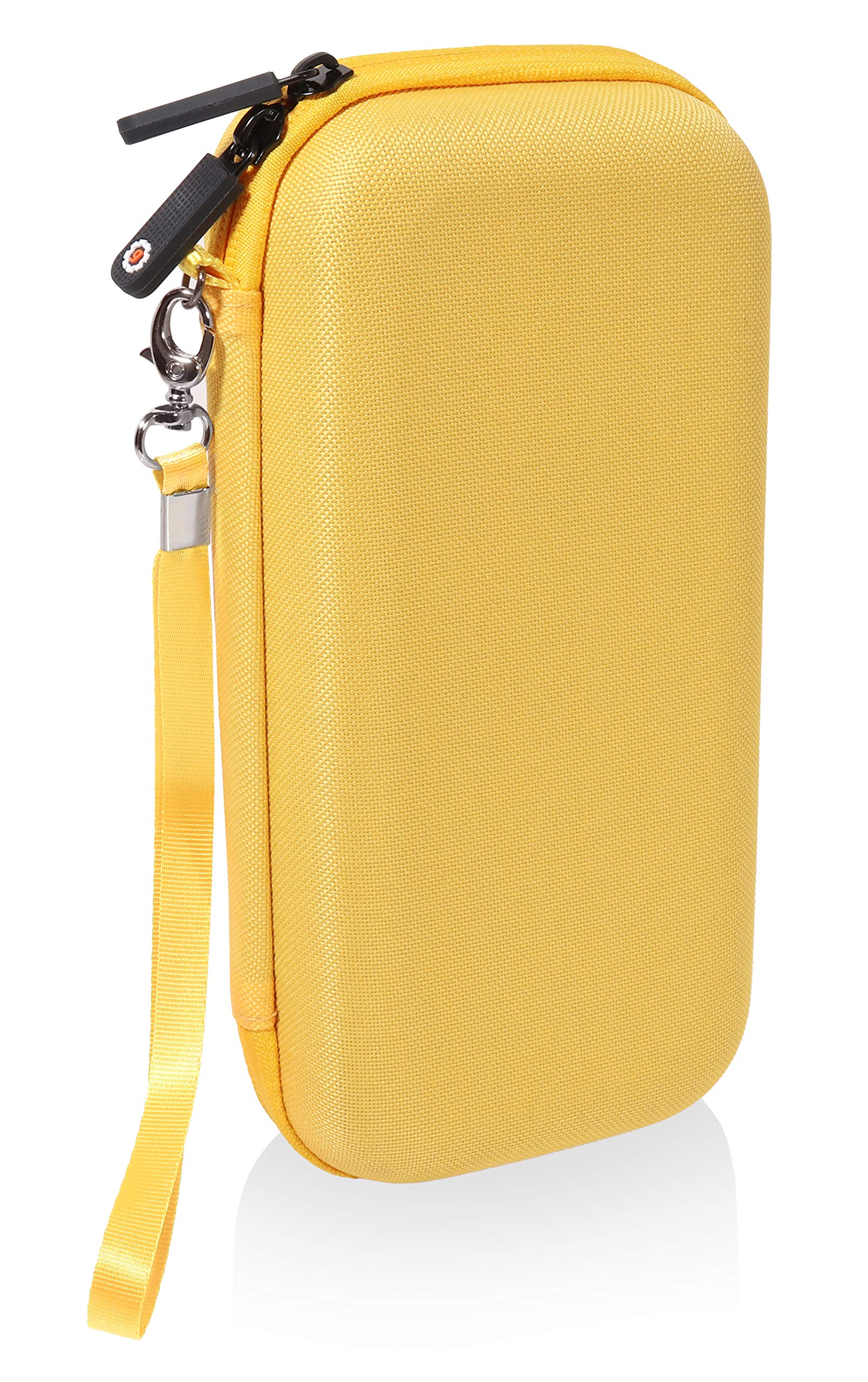 GETGEAR Case for Nintendo Switch Lite, divide panel for extra Screen protection, Switch Game card holders, mesh accessory pocket (Yellow) GETGEAR