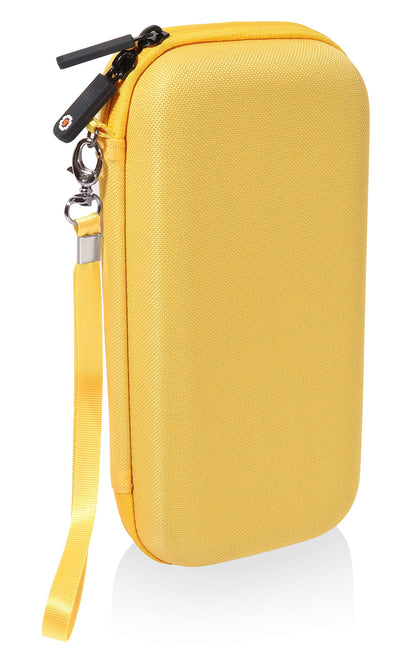 GETGEAR Case for Nintendo Switch Lite, divide panel for extra Screen protection, Switch Game card holders, mesh accessory pocket (Yellow) GETGEAR