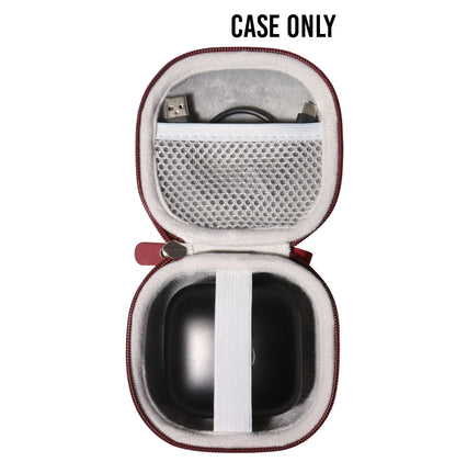 WGear Customized Travel Case for Beats Powerbeats Pro - Totally Wireless Earphones, Mesh Cable Pocket, Elastic Secure Strap, Elite Wrist Strap (Matte Black) WGear