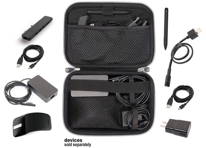 Microsoft Surface Accessories organizing case, by getgear, for Surface Dock, Surface Charger Adapter, Surface Arc Mouse, Surface Pen, Surface USB 3.0 Hub Docking Station and Others GETGEAR