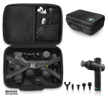 GETGEAR case for 2019 Hyperice Hypervolt Plus with Slots for 5 Head and Attachment, All in one Gym Case for Universal Muscle Massager Gun, Towel, Oil, Cream, Earbuds and Other Carry-on Essentials GETGEAR