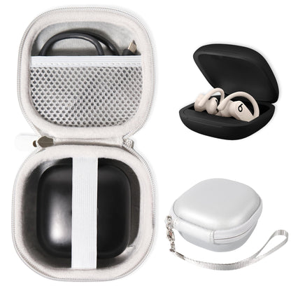 WGear Customized Travel Case for Beats Powerbeats Pro - Totally Wireless Earphones, Mesh Cable Pocket, Elastic Secure Strap, Elite Wrist Strap (Matte Black) WGear