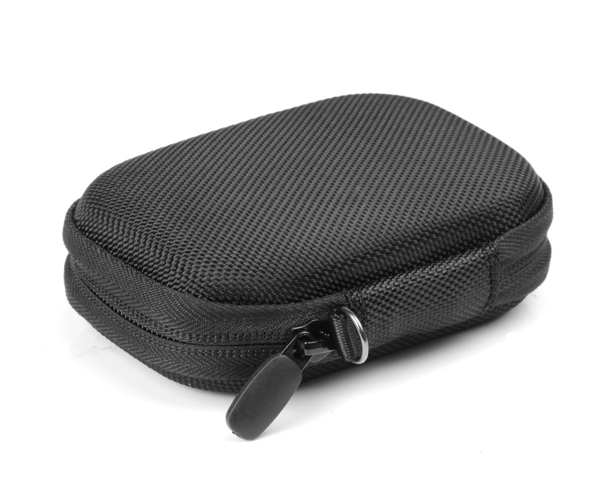 WGear Headphone Amplifier Case for FiiO A3, FiiO Q1, Creative Sound Blaster E1, E3, TOPPING NX1s, SMSL Audio Sap-5, mesh pocket for cable, fastening elastic strap, wrist strap Ballistic Black WGear