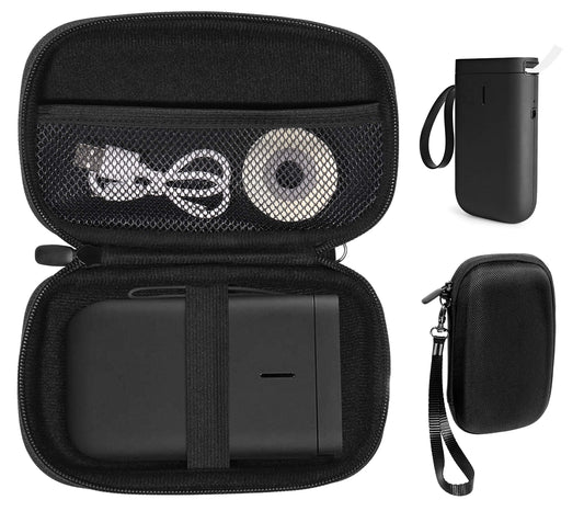 GETGEAR Portable Label Printer Case for Label Maker Machine NiiMbot D11 2020 Portable Wireless Connection Label Printer, mesh Pocket for Label Tape and Charge Cord GETGEAR