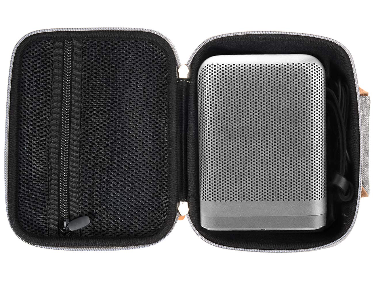 InGo Portable Bluetooth Speaker Case for Bang & Olufsen Beoplay P6 Portable Bluetooth Speaker, Extra Shock Absorbing Soft Foam Padding, Zipper mesh Accessory Pocket, Featured Contrast Color Handle WGear