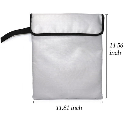 GETGEAR Fireproof Document Bag, Fire and Water resistant Safe Protects legal documents, contract, Birth Certificates, Cash and other Valuables, handle for easy carrying
